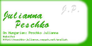 julianna peschko business card